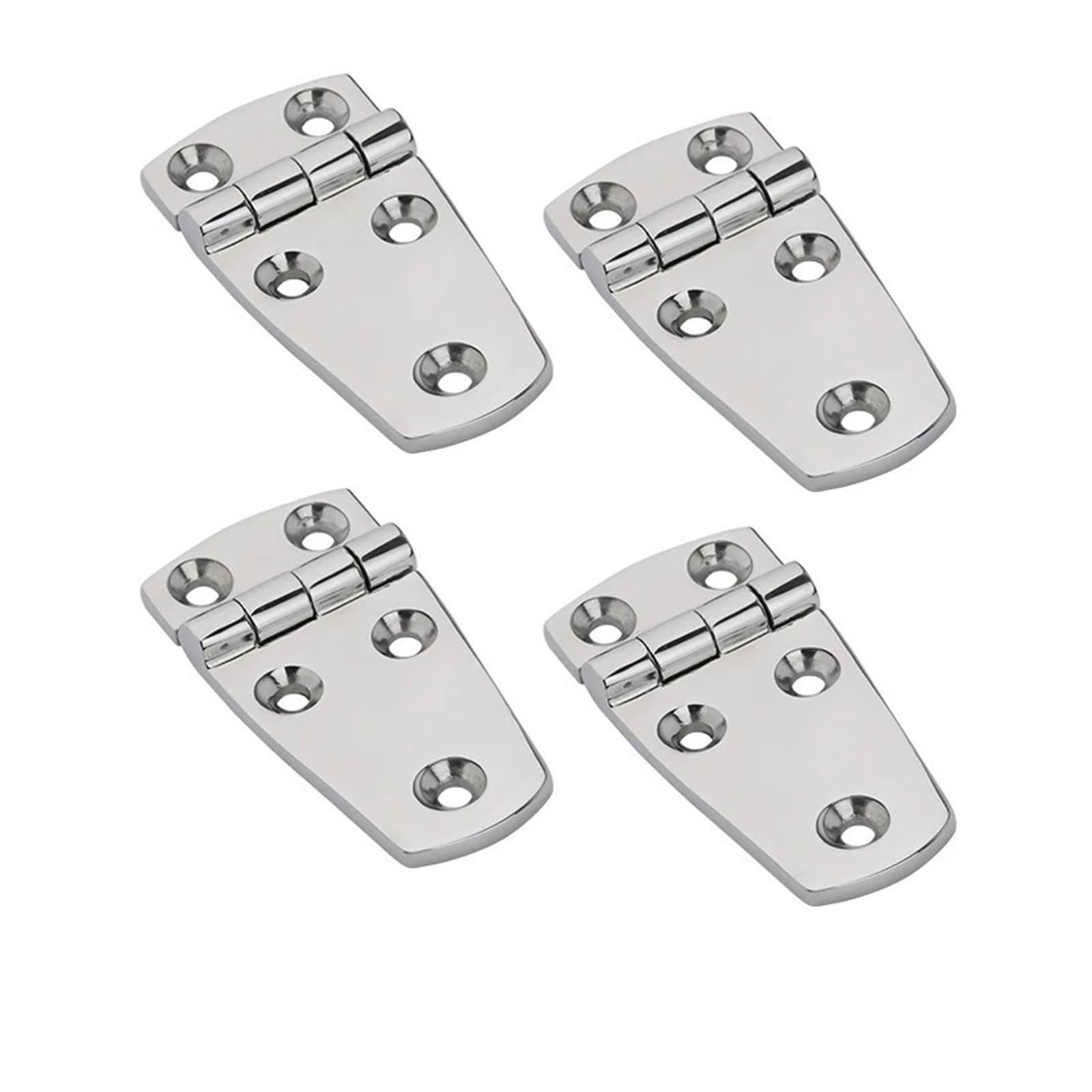 HKVTVCYPYA 4pcs 76x38mm 316 Stainless Steel Short Side Boat Door Hinge Marine for Yacht RV