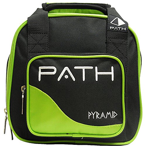 Pyramid Path Plus One Spare Tote Bowling Bag (Black/Lime Green)