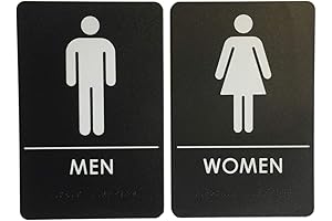 USA Made - Universal Bathroom Restroom Signs - Men and Women