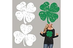 Enliven Your Wardrobe with Luck: 3Pcs Shamrock Iron on Transfer Stickers!
