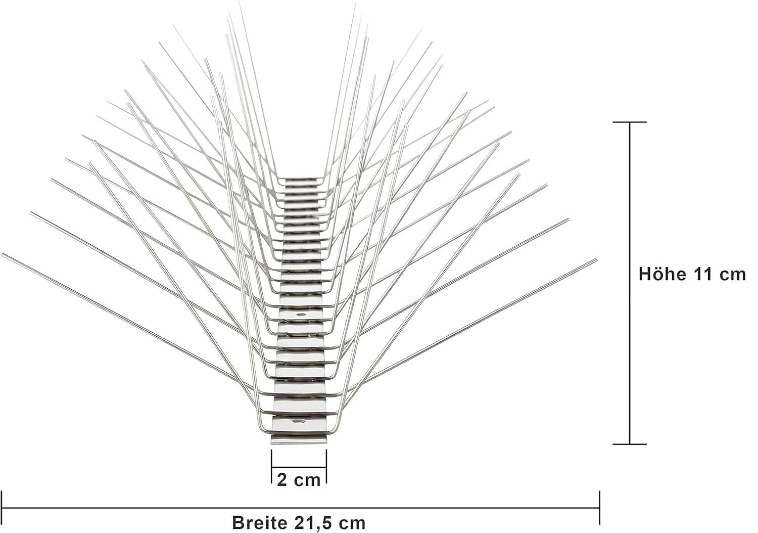 Taubenabwehr Spikes aus Edelstahl – 6-reihiger Taubenschutz & Vogelabwehr für Balkon Dach Fensterbank – wetterfest rostfrei langlebig Vogelschreck System – 5 Meter Länge (10 x 50 cm)