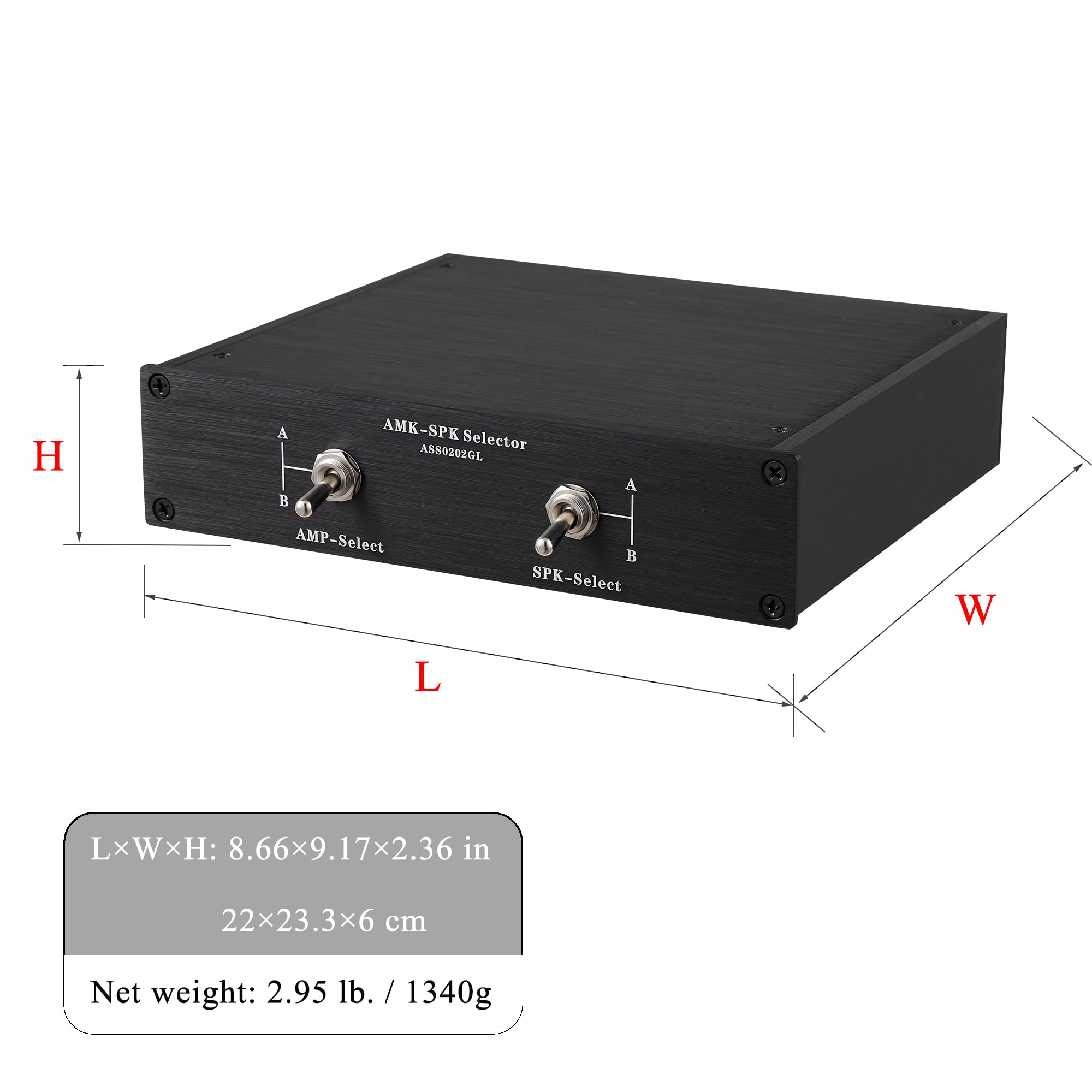 Amazon | 2つのアンプから2組のスピーカーセレクタースイッチ(2~2)手動