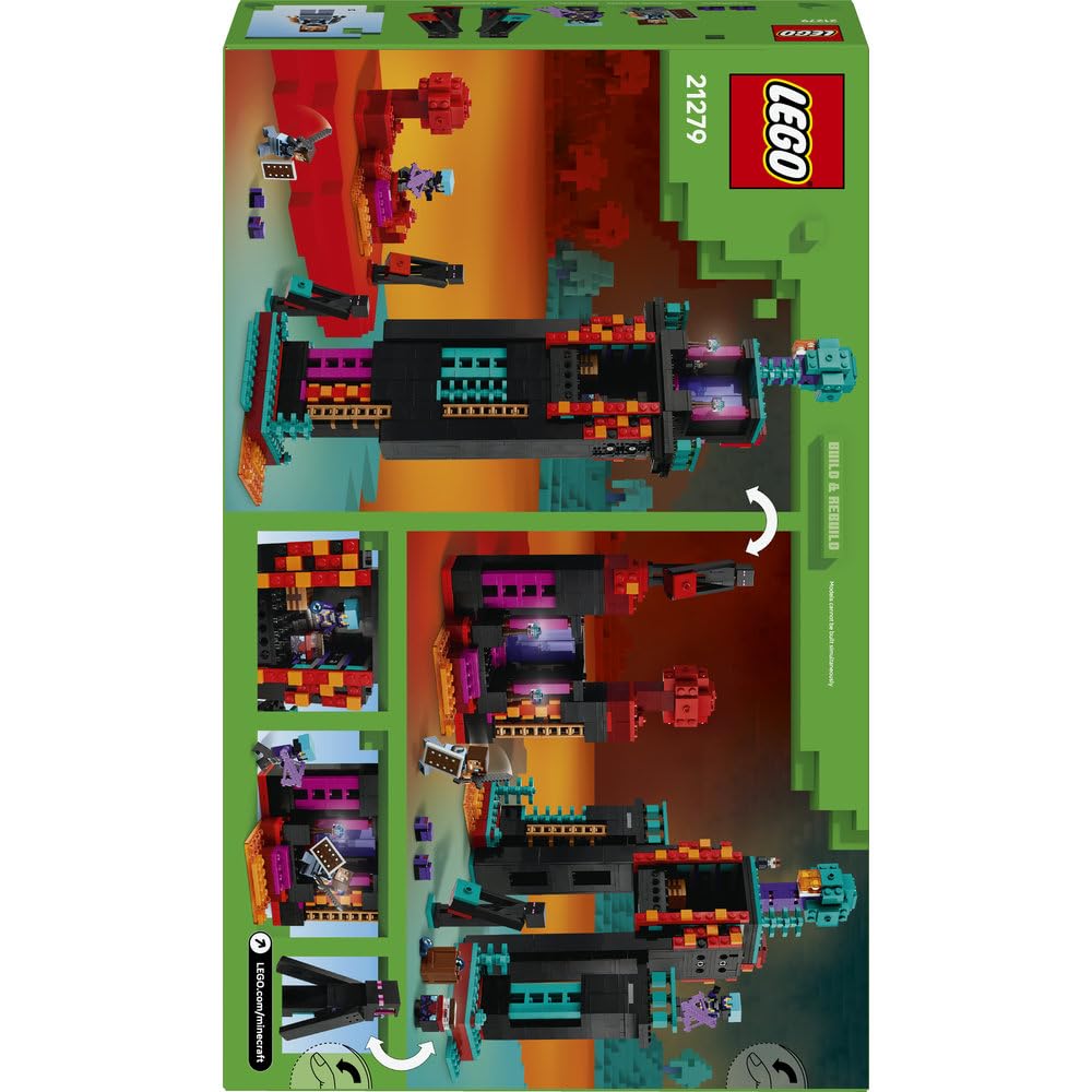 LEGO Minecraft Wieża Endermana 21279 | budowla Minecraft, zestaw z mobami, prezent dla fana Minecrafta 9+, 867 elementów