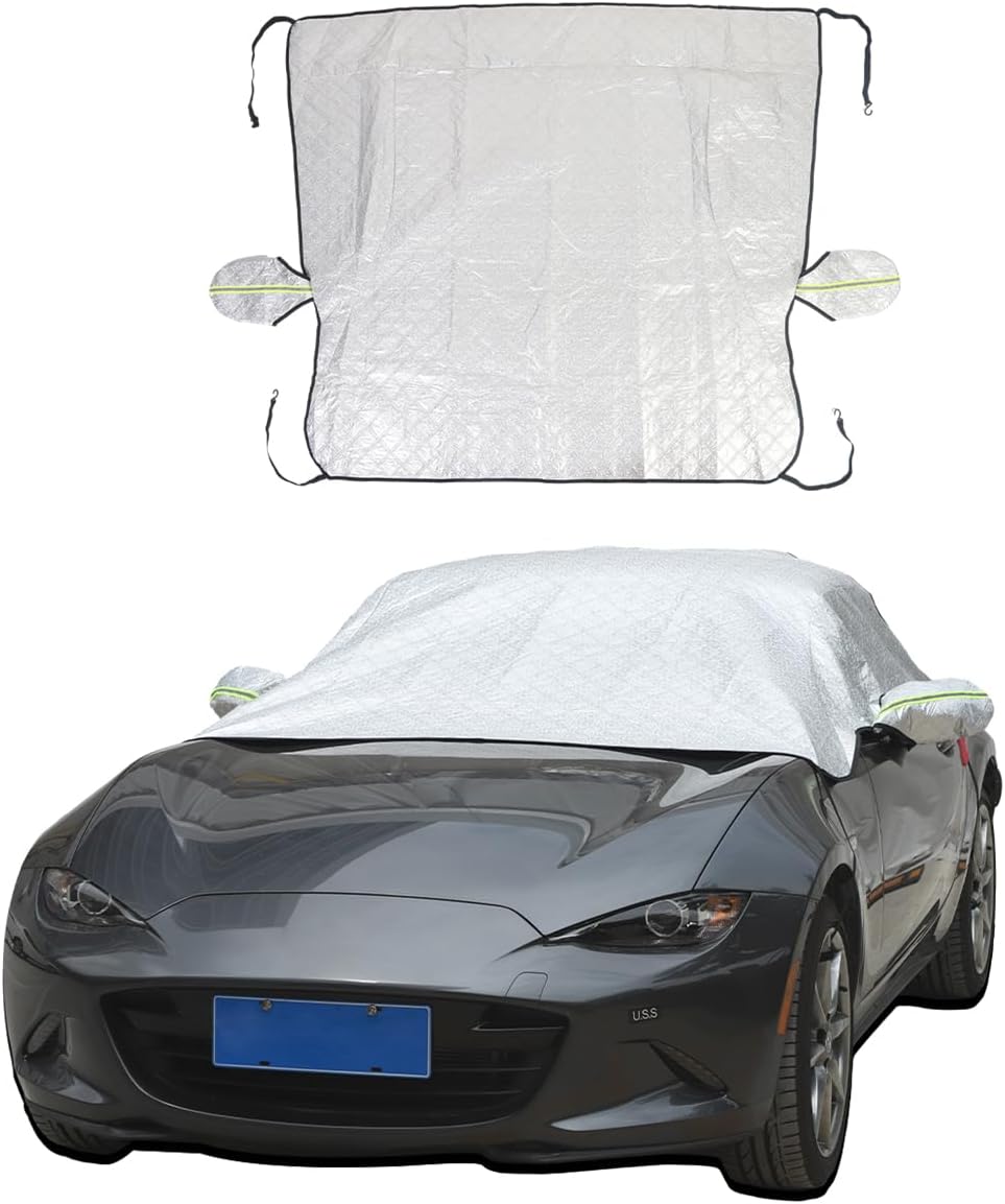 Windshield Cover for Ice and Snow, Car Windshield Snow Cover Protection for Snow, Ice, UV,for Mazda MX-5 ND 2015-2023 Sunshade & Snow Shield Accessories