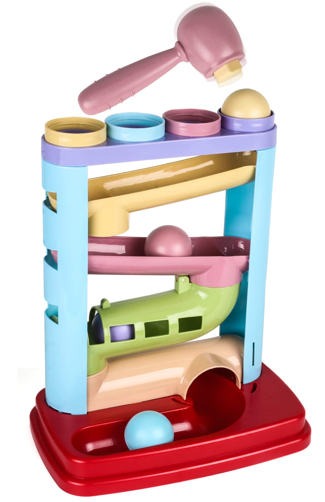 MEIJIABA Toys for 2 Year Old Boys, Toddler Sensory Educational Toys Age 2-4, Montessori Toys for Babies 18 Months, Girls Boys Early Learning Stacking Pound A Ball Hammer Birthday Gifts