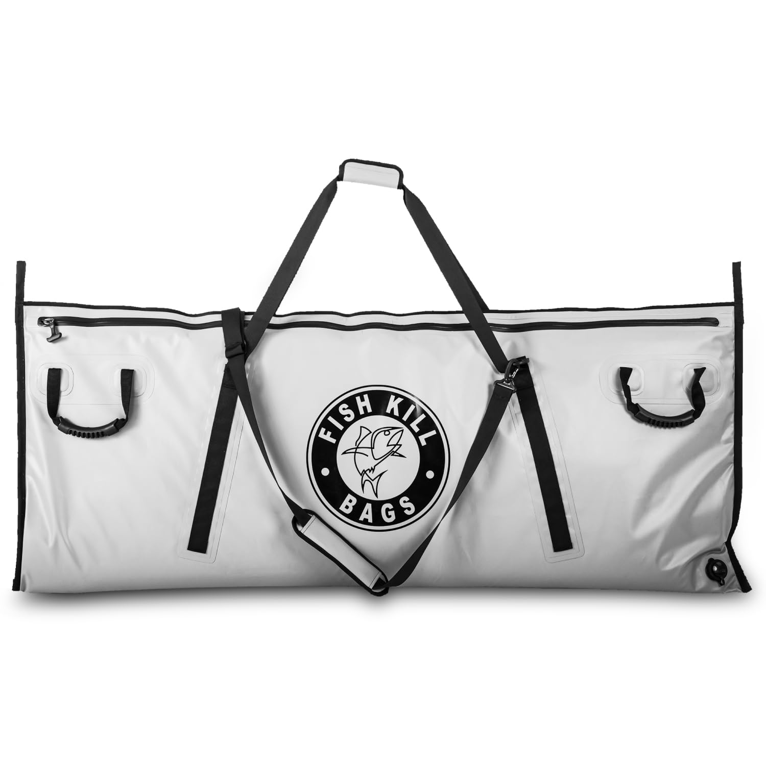 Fish Kill Bags Flat PVC Tarpaulin Insulated Fish Cooler Kill Bag for Fishing with Easy Grip and Carry Handles, 3 Sizes -40" x 18" (70 QT) / 50" x 20" (100 QT)/ 60" x 24"(180 QT)