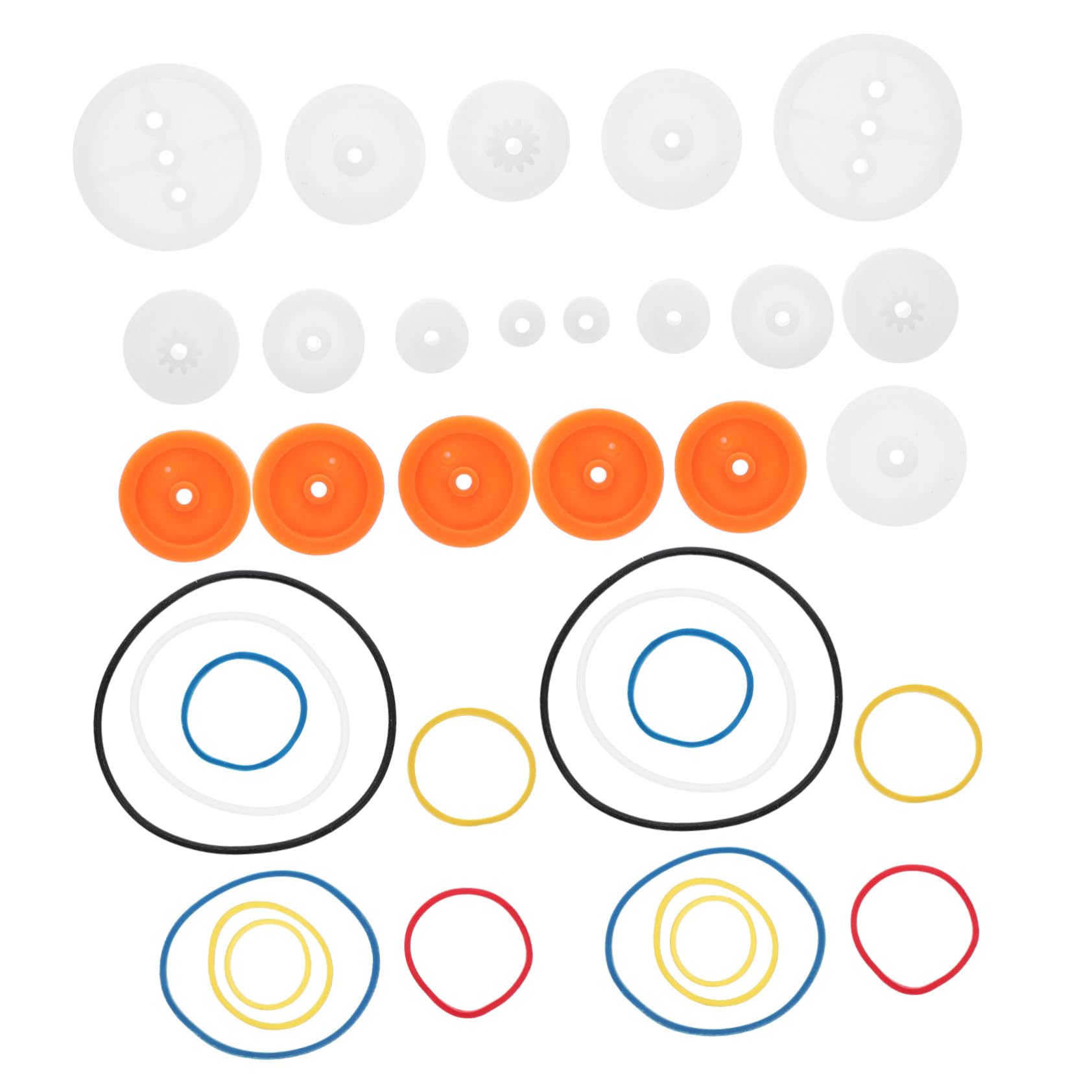 Hohopeti Replacement Pulleys Belts for Model Airplane Helicopter DIY Plastic Gear System Kit