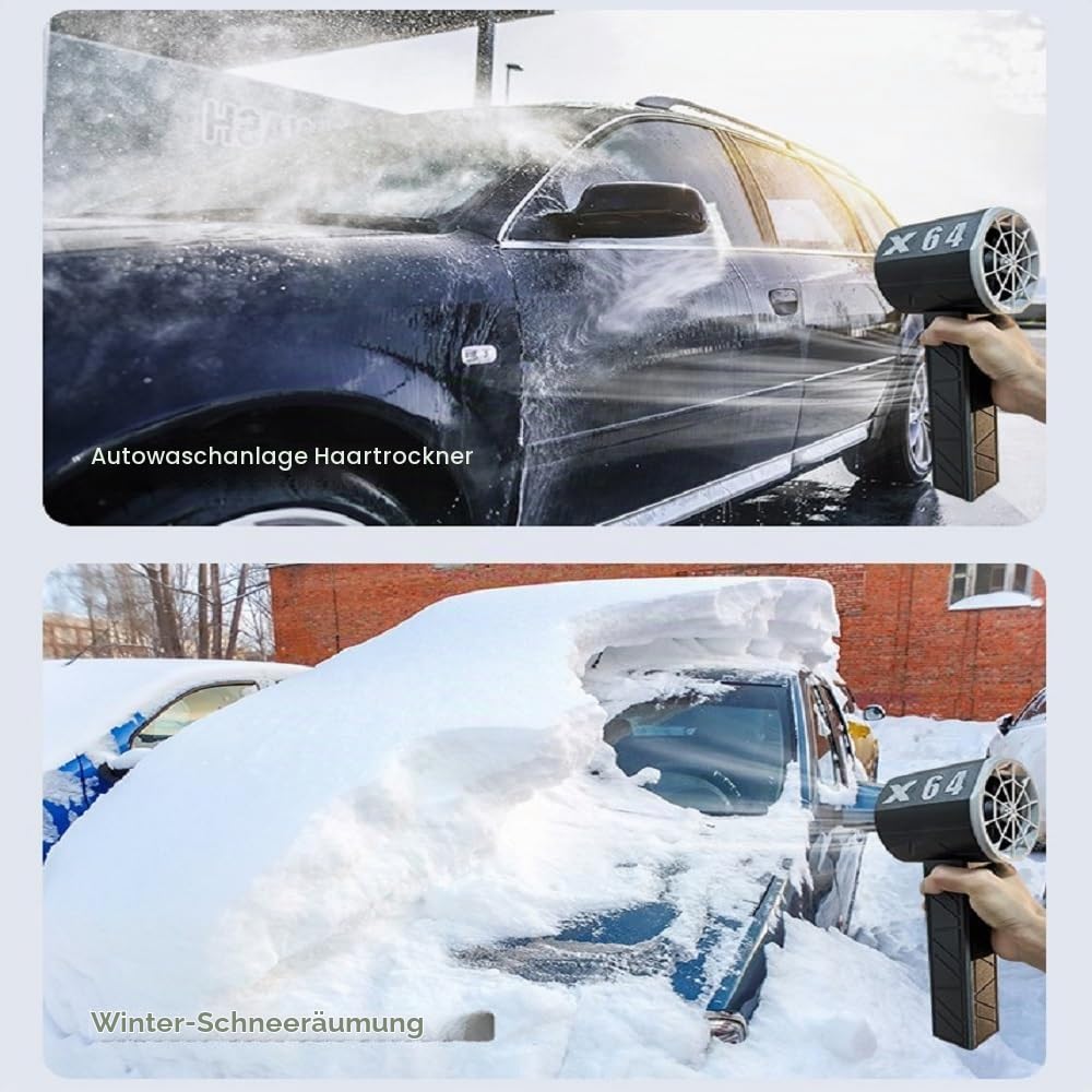 Elektrische-Staubgebläse-Druckluftspray, 150000 U/min Turbo Jet Blower, Compressed Air Duster Turbo Gebläse mit 8000mAh Akku und Bürstenlosem Motor, für PC, Auto, Sofa, Garten
