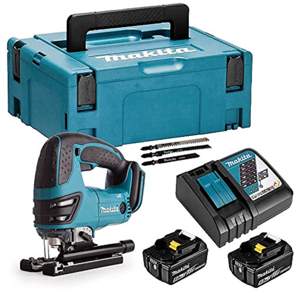 Makita DJV180 18v LXT Cordless Jigsaw 2 x 5ah Li-ion Battery Charger Case