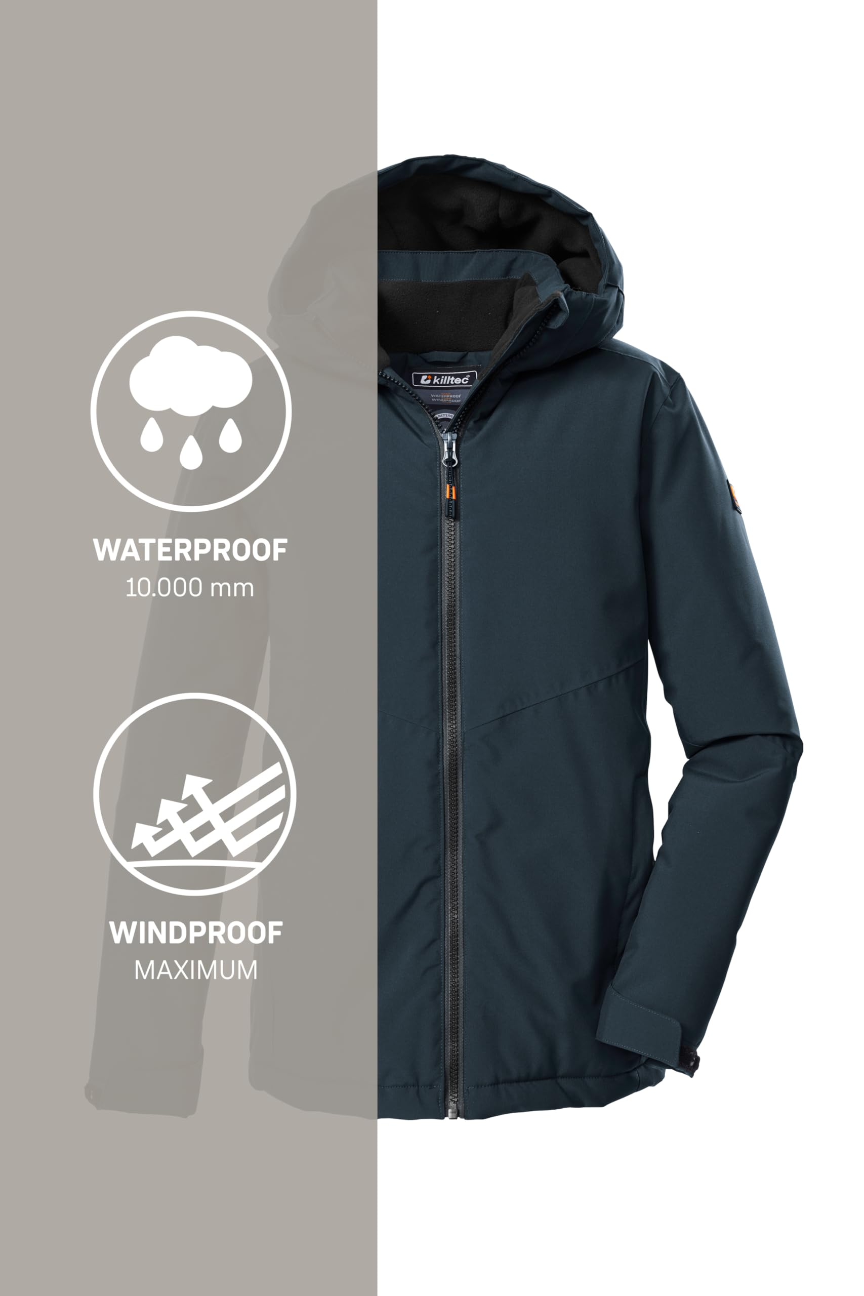 Killtec Jungen Kow 221 Bys Jckt Outdoorjacke/Funktionsjacke mit Kapuze