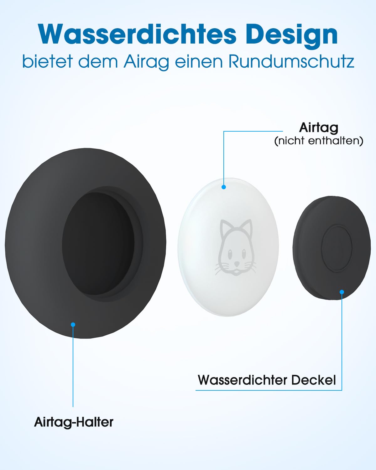 Silicone Holder for Air-tag Dog Collar, Slide-On Lightweight Waterproof Case for Air-tag Dog/Cat 2021 Accessories - Image 2