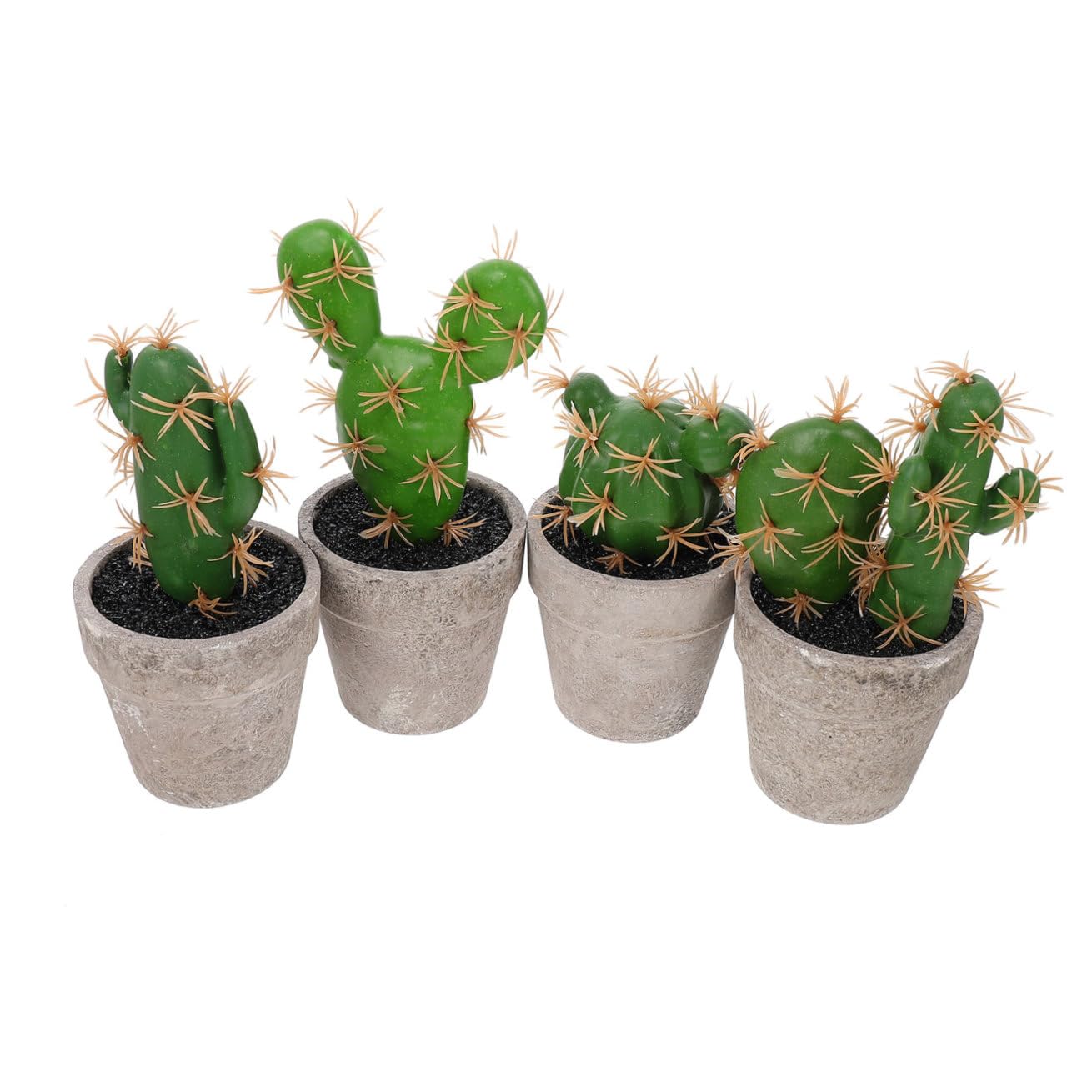 Baluue Set di 4 Piante Finte Succulente in Polpa e Plastica, Decorazione da Tavolo Verde per Cucina e Camera, Facile Cura Aspetto Naturale e Fresco
