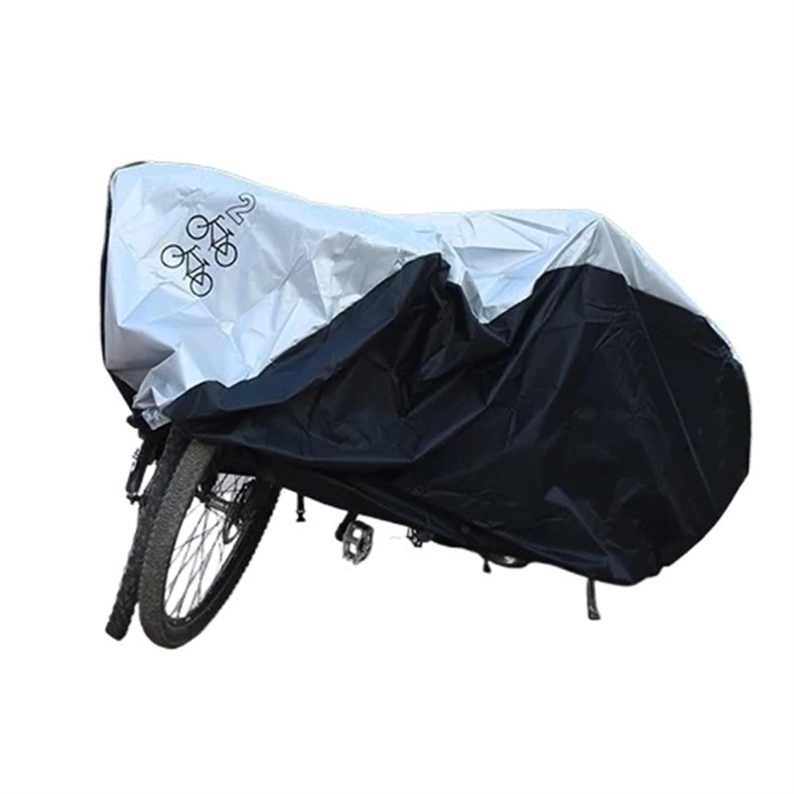 bike cover Rain Sun Dust Protection Waterproof Bike Cover UV Snow Proof Bicycle Outdoor Protective Covers for 1/2/3 Bikes for Travel Camping Transportation(M for 2 bikes)