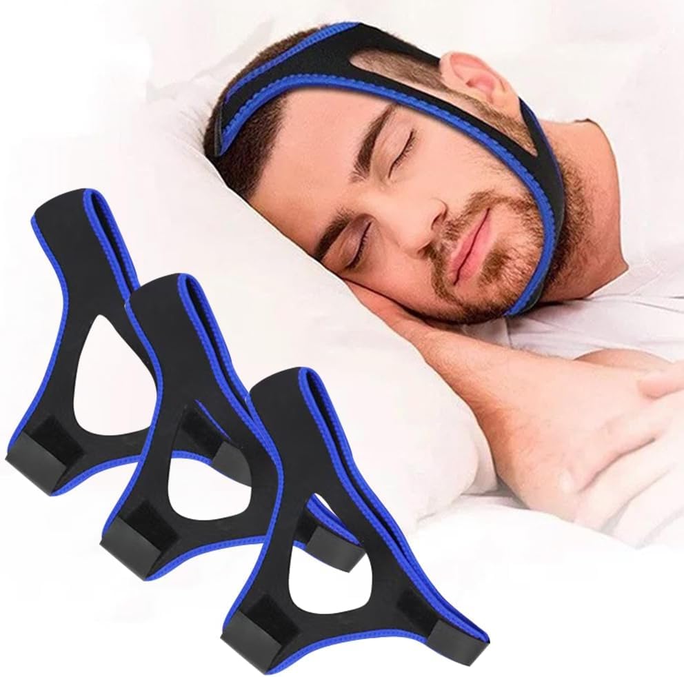 FDEETY Fascia Anti Russamento Mento Supporto Mascherina Notturna Dispositivo Soluzione Apnea Notturna Respiro Migliorato