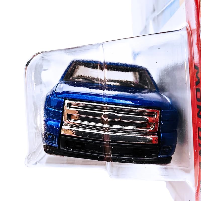 Image of Hot Wheels Chevy Silverado Then and Now for Ages 3 and Up (Blue)
