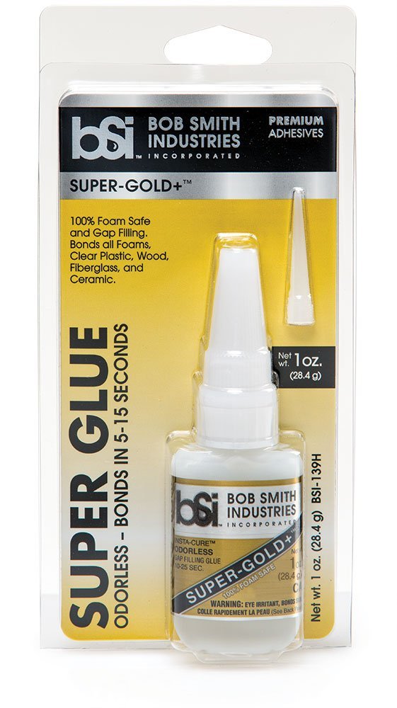 Bob Smith Industries BSI-139H Clear Super-Gold Odorless Foam Safe Super Glue, 1 oz. Bob Smith Industries BSI-139H Clear Super-Gold Odorless Foam Safe Super Glue, 1 oz.