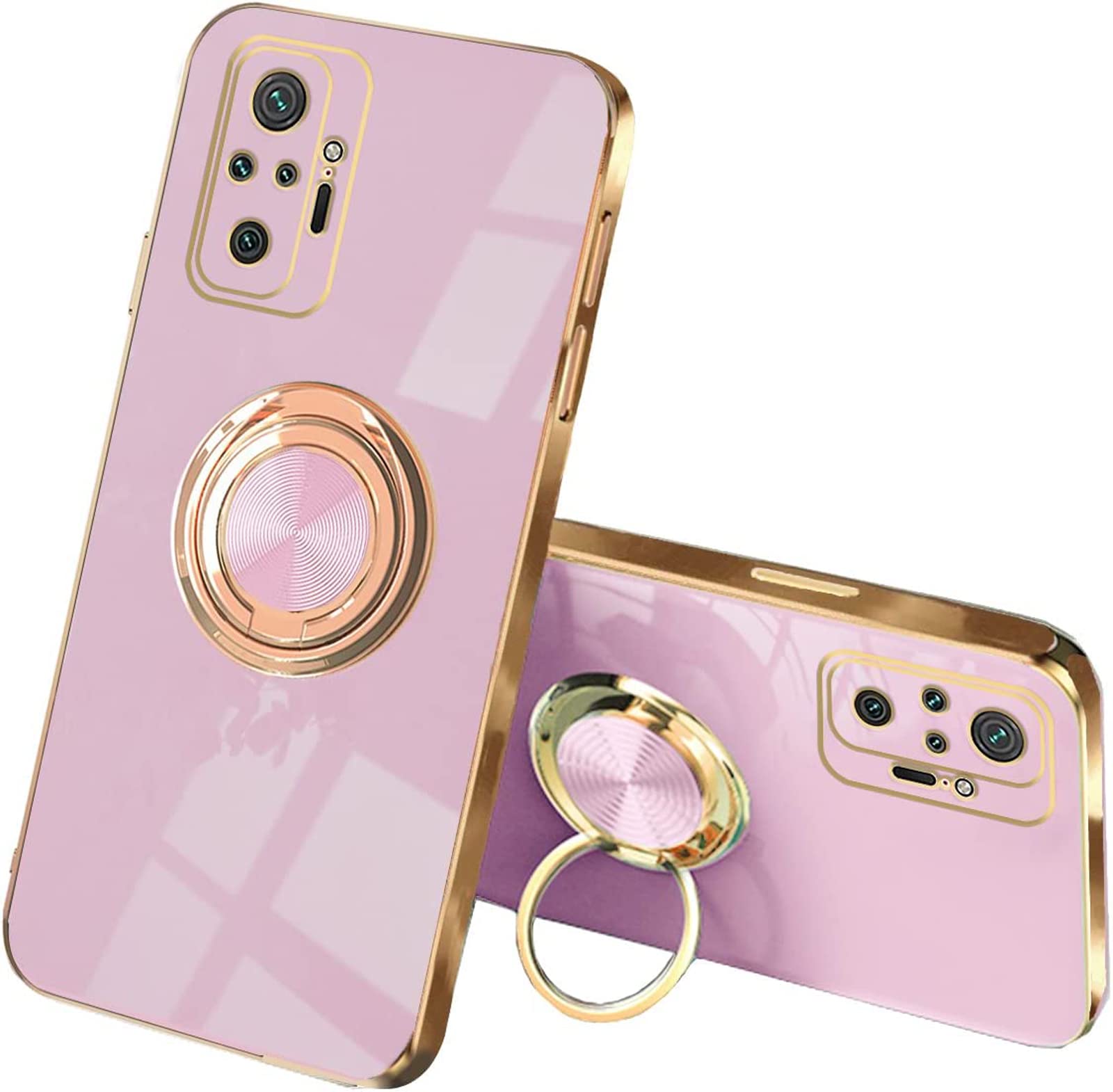 Custodia QIYIN Per Xiaomi Redmi Note 10 Pro – Silicone Colorato Viola Con Protezione Fotocamera E Supporto - 2