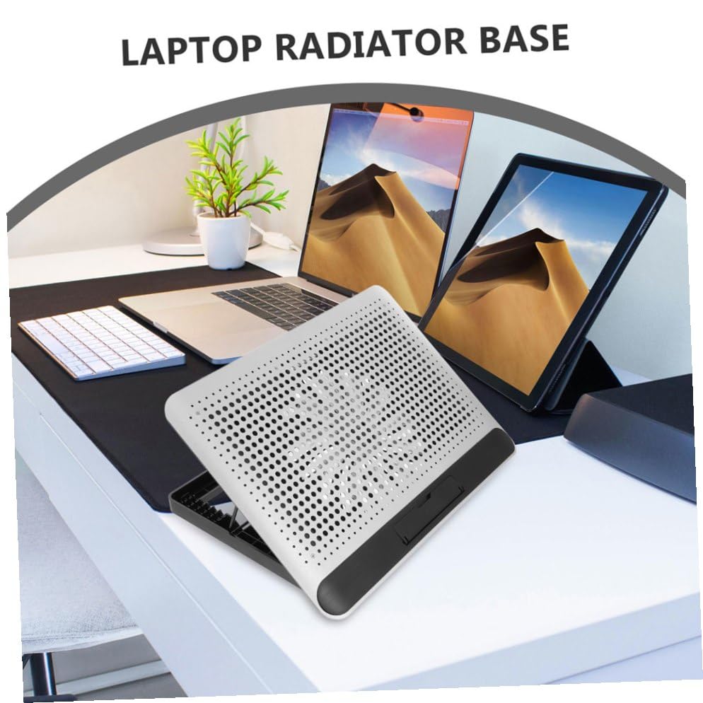 Base enfriadora para laptop Lurrose con ventilador y estructura de aluminio miniatura 3