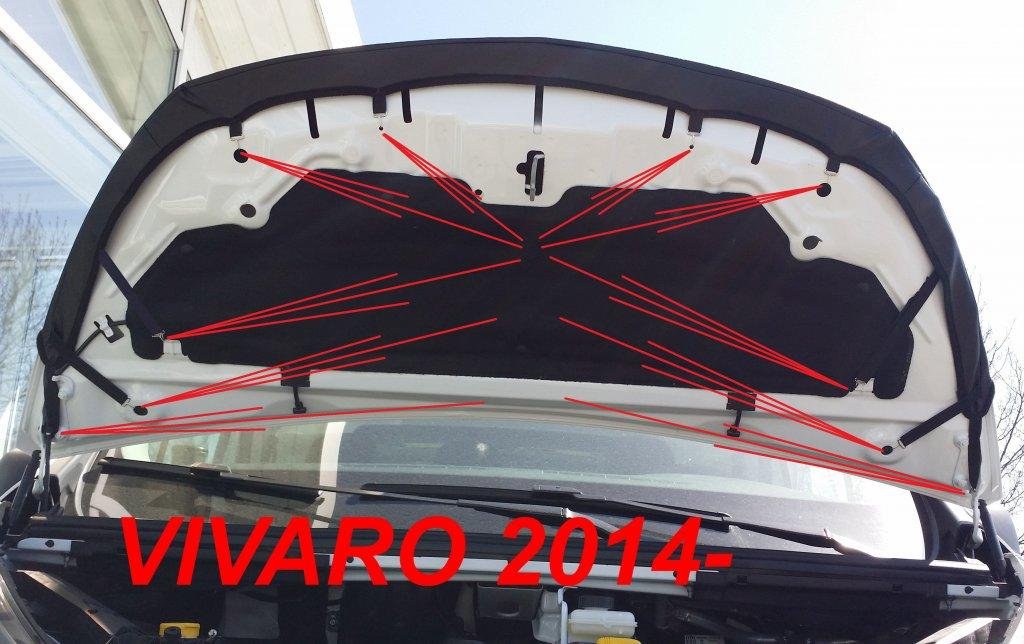 AB-00676 Carbon Fiber Look Hood Bra Compatible with Opel Vivaro Since 2014 Front End Nose Mask Bonnet Bra