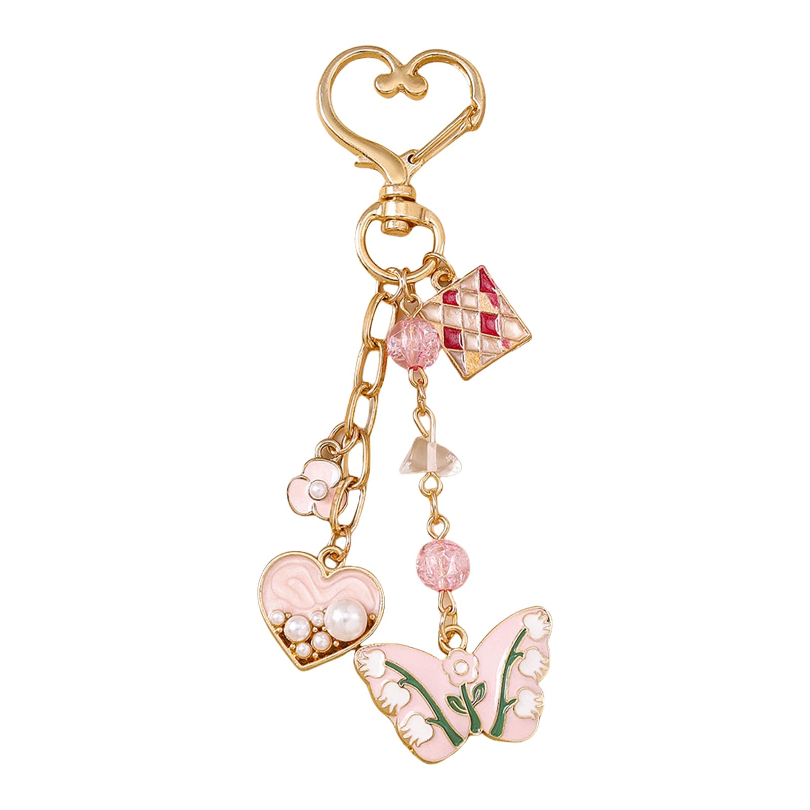 Buxuaaaa Unique Butterfly Bag Pendant Alloy Accessory Butterfly Pendant Holder Suitable for Fashion Lover Present Keychain for Women