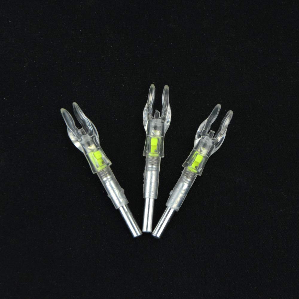 Tiro con L'Arco Cocche per Frecce LED Frecce Nocks Illuminato Automaticamente Frecce Cocche con Pulsante Interruttore per ID 4,2mm Frecce Caccia all'aperto