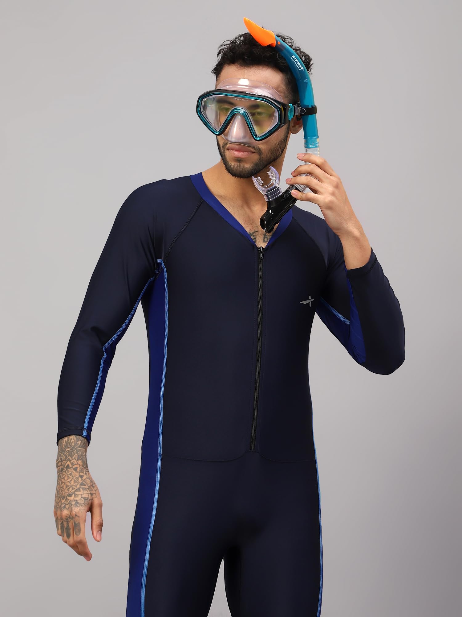 Vector X OMSS-356 Full Leg Length Swimming Costume for Multipurpose Wear for Swimming I Diving I Cycling I Aerobics Swimsuit for Unisex Adult Men 4