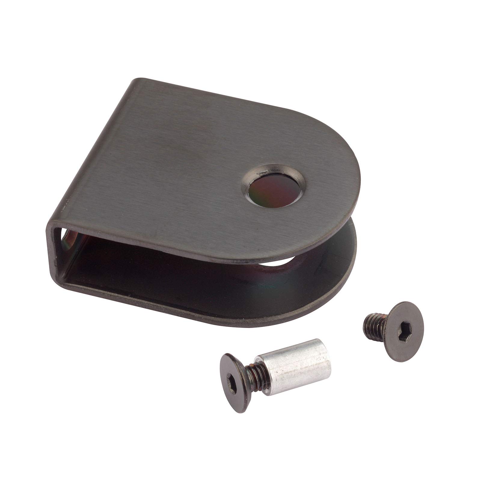 Access Hardware Black Cubicle Brackets For 13Mm Partition With Matte Finish