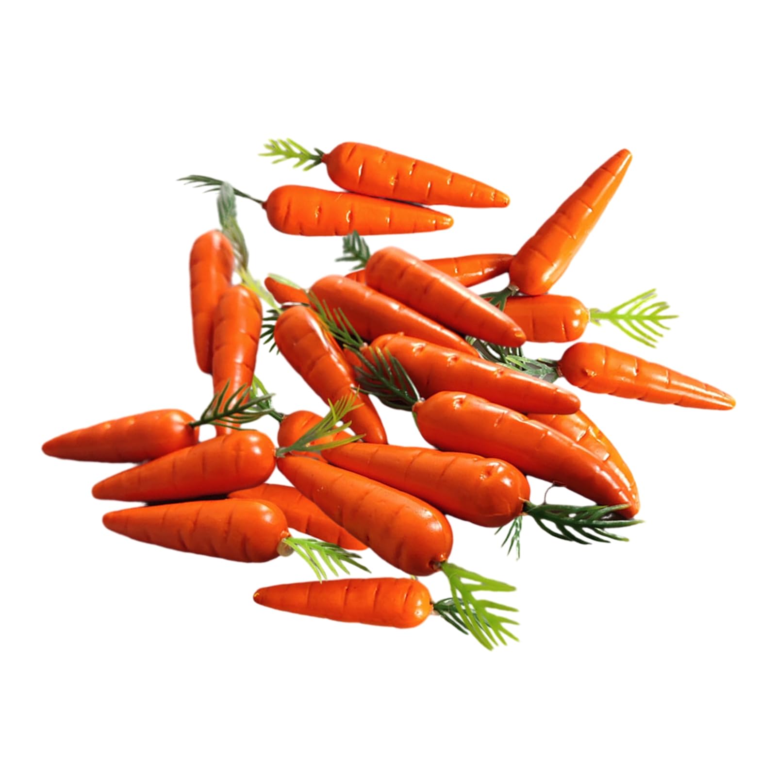 matumou 30Pcs Mini Artificial Carrots Ornament Fake Foam Carrot Models Decorative Bunny Carrots Vegetable Decoration for DIY