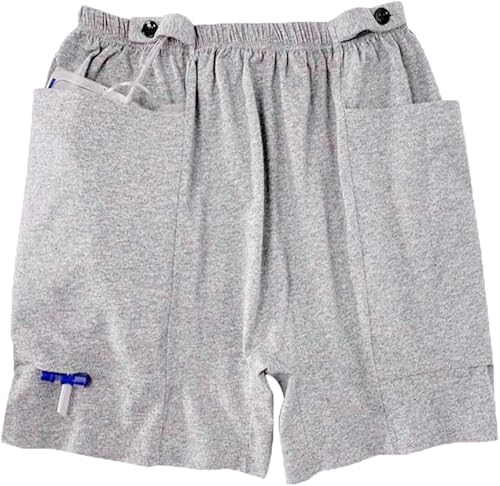 Pantalones cortos para bolsa de nefrostomía, vendaje de nefrostomía, ropa interior de soporte para bolsa de pierna con catéter (XL)
