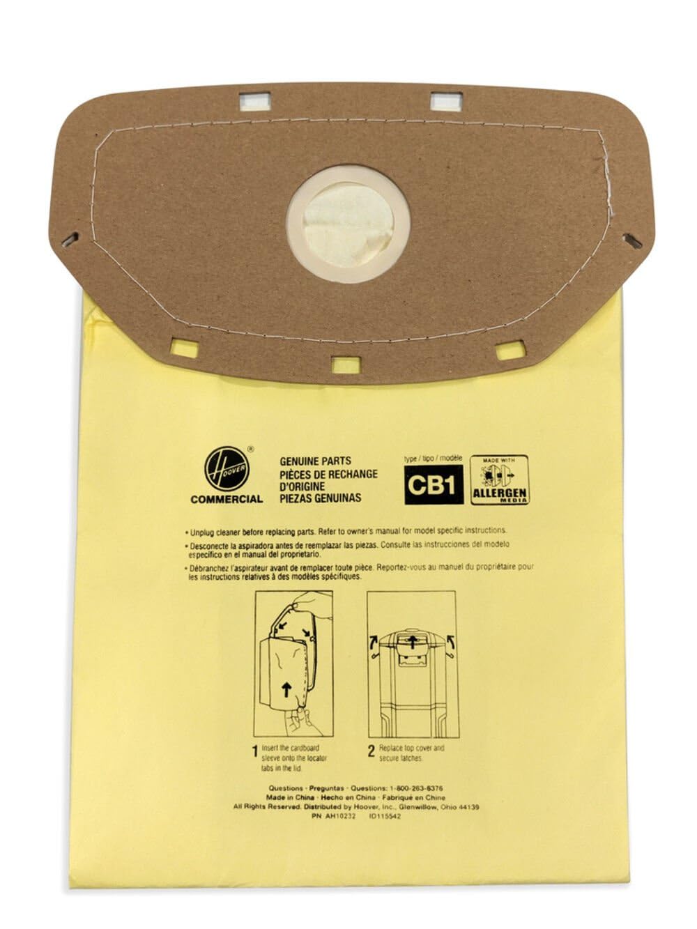 Hoover Residential Vacuum Hoover Sealed Collar Allergen Bag 10/pk -