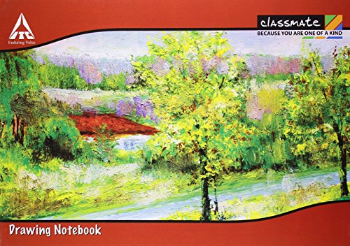 Image of Classmate Drawing Book - A4, Soft Cover - Pack of 12 & Classmate Notebook | 172 Pages | Four Lines with Gap | 24.0cm x 18.0cm | Pack of 4 | Practice Notebook for School Students
