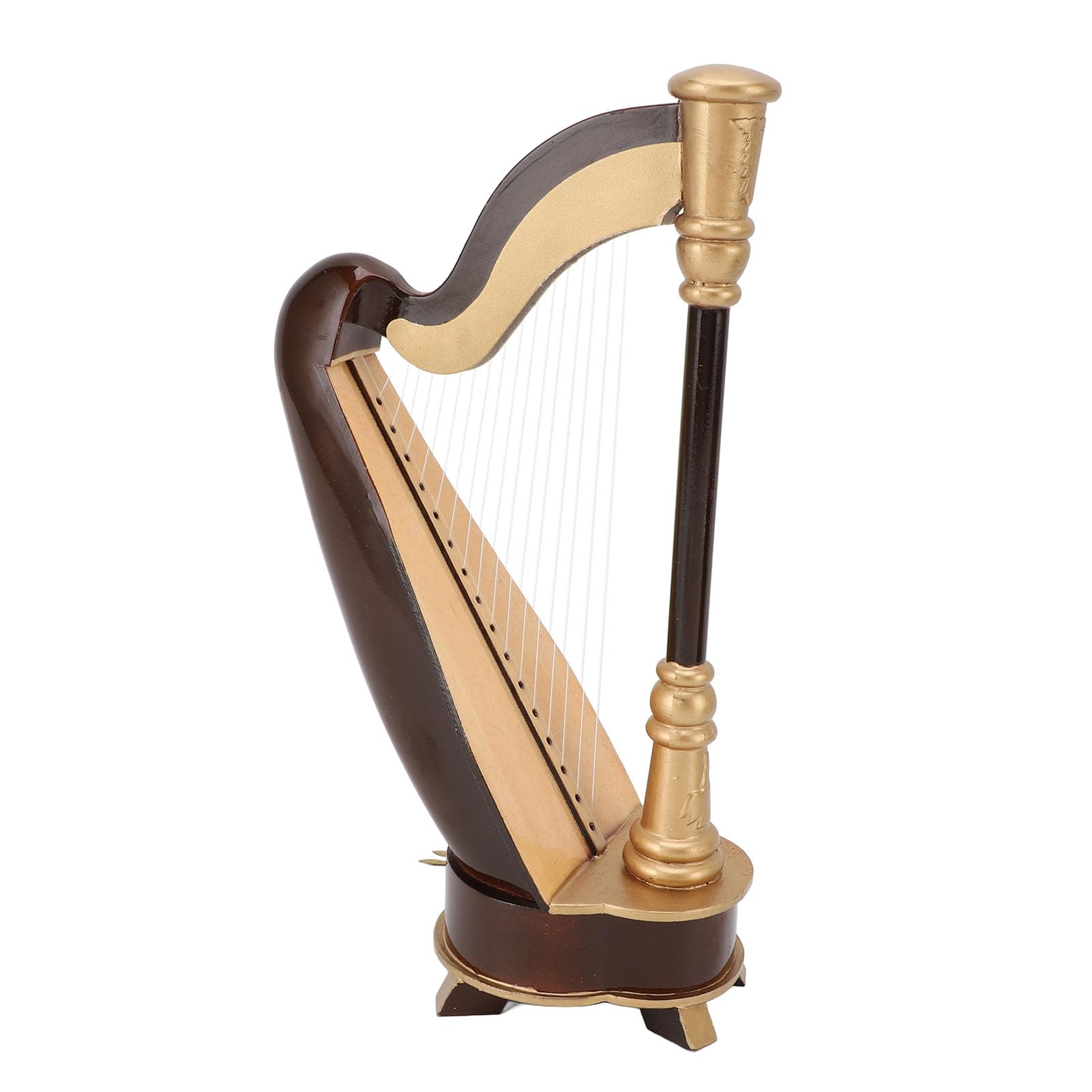 Kleine Harfe, Handgefertigte, 25 Cm, Miniatur-Musikinstrumente, Schoßharfe mit Aufbewahrungskoffer für Zuhause, Büro, Schreibtisch, Bücherregal, Dekoration, Geschenk