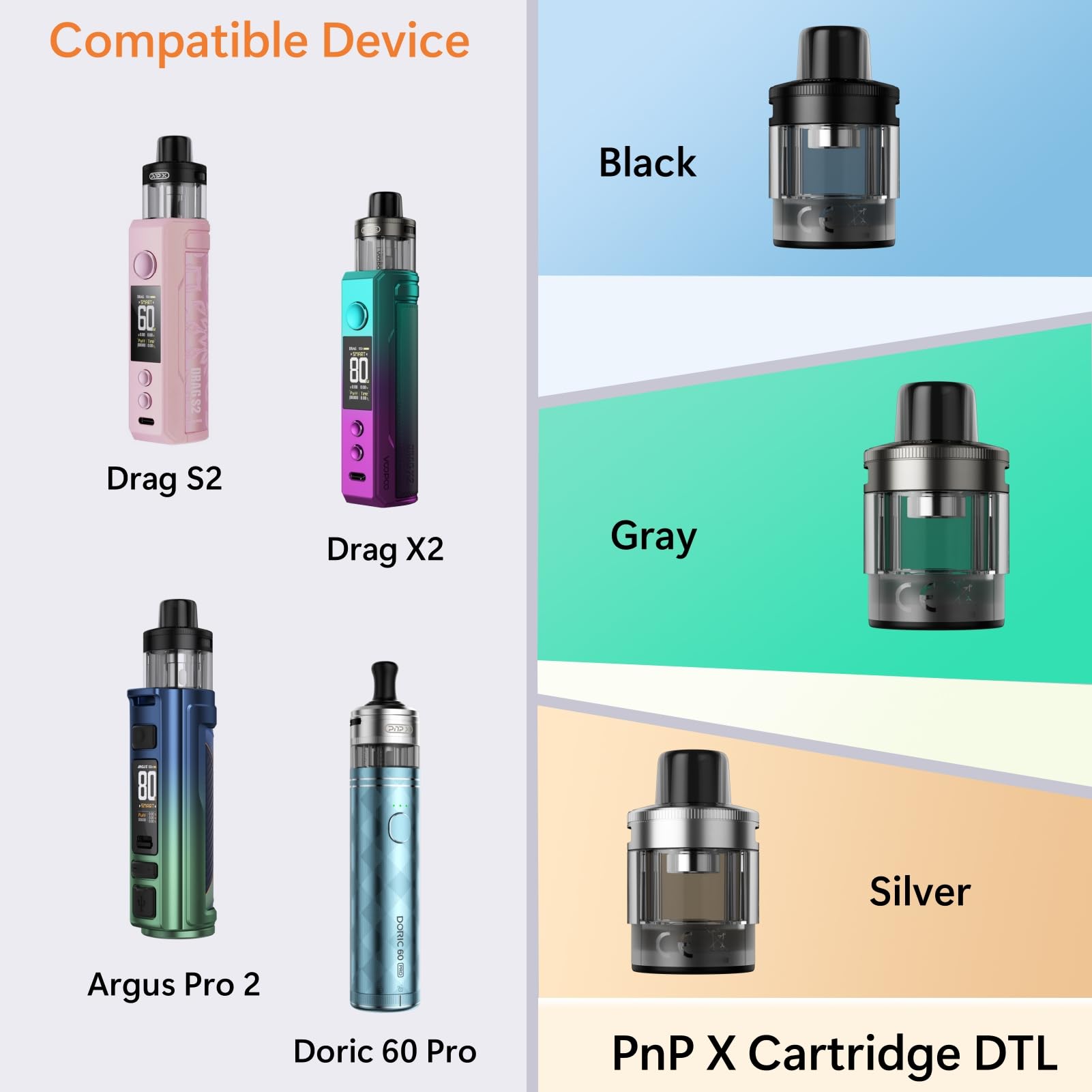 box voopoo drag Pod Voopoo Vinci S : Achat meilleure cigarette électronique pas cher MTL main image 1