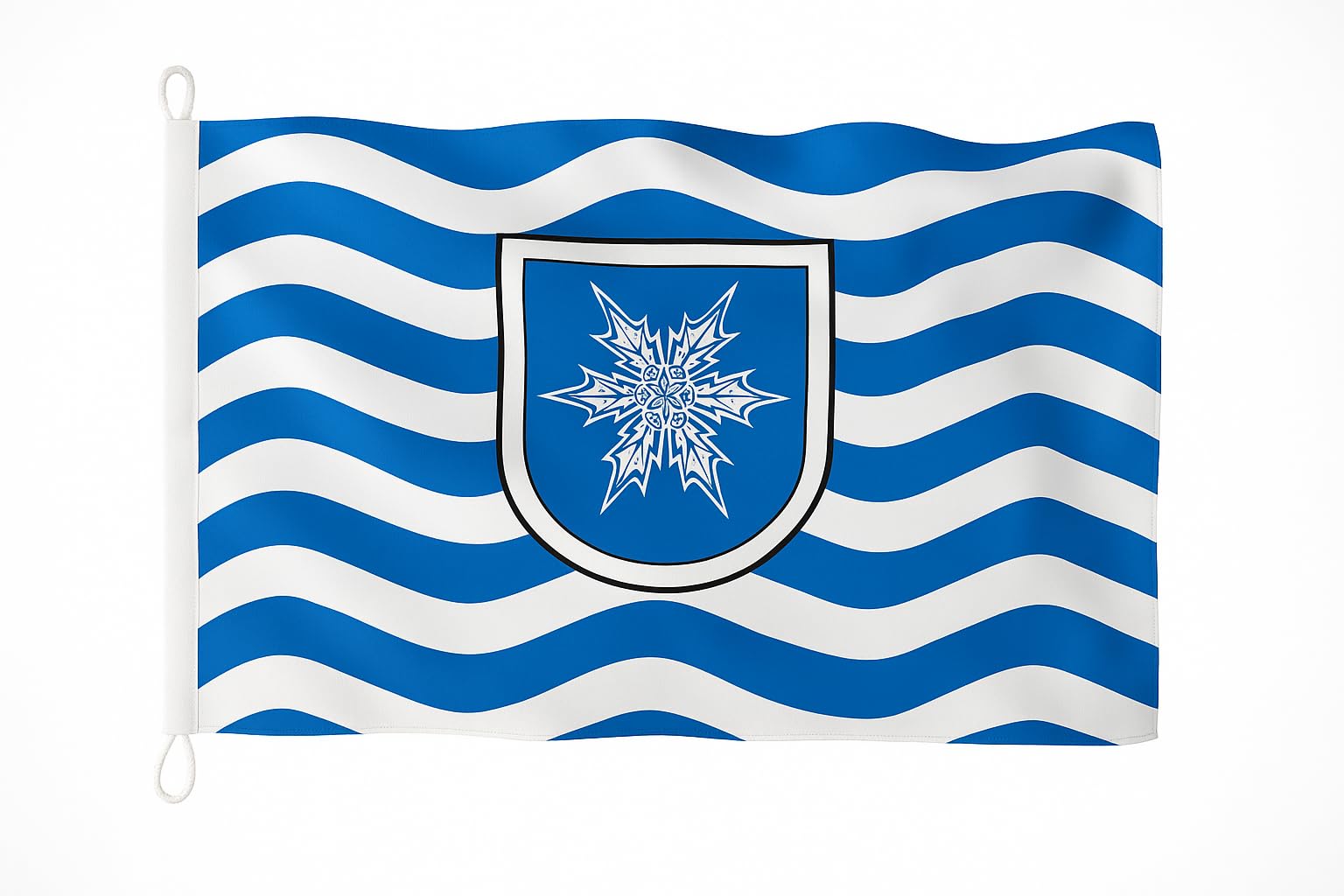 Ultra drapeau de navire Kampen 150 x 90 cm pavillon haut de gamme aux armoiries traditionnelles