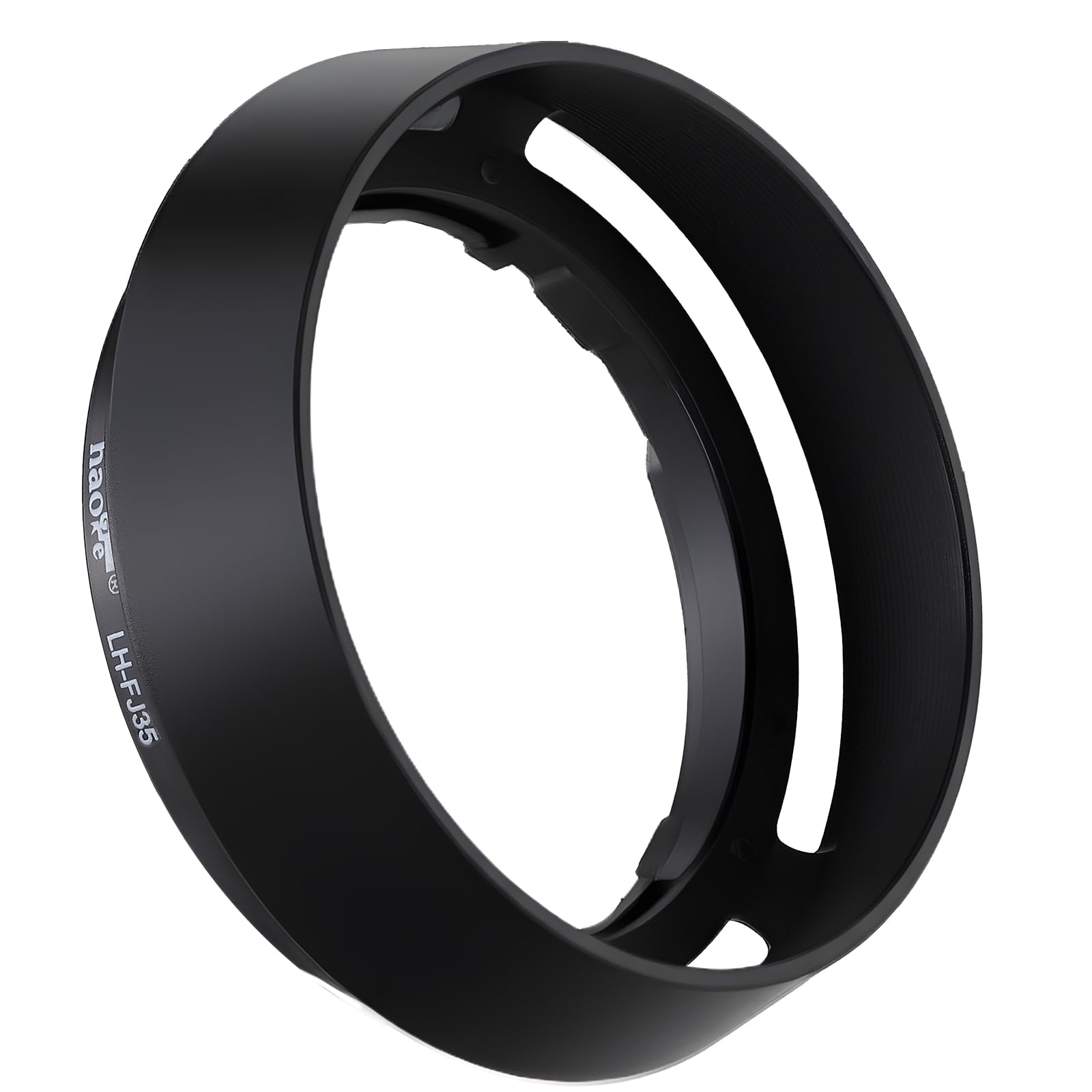 Haoge LH-FJ35 - Paraluce rotondo in metallo a baionetta per Fujifilm Fuji Fujinon XF 35 mm f/2 R WR XF35mmF2, XF 23 mm f2 R WR XF23mmF2 e XC 35 mm F2 XC35mmF2 LH-XF35-2