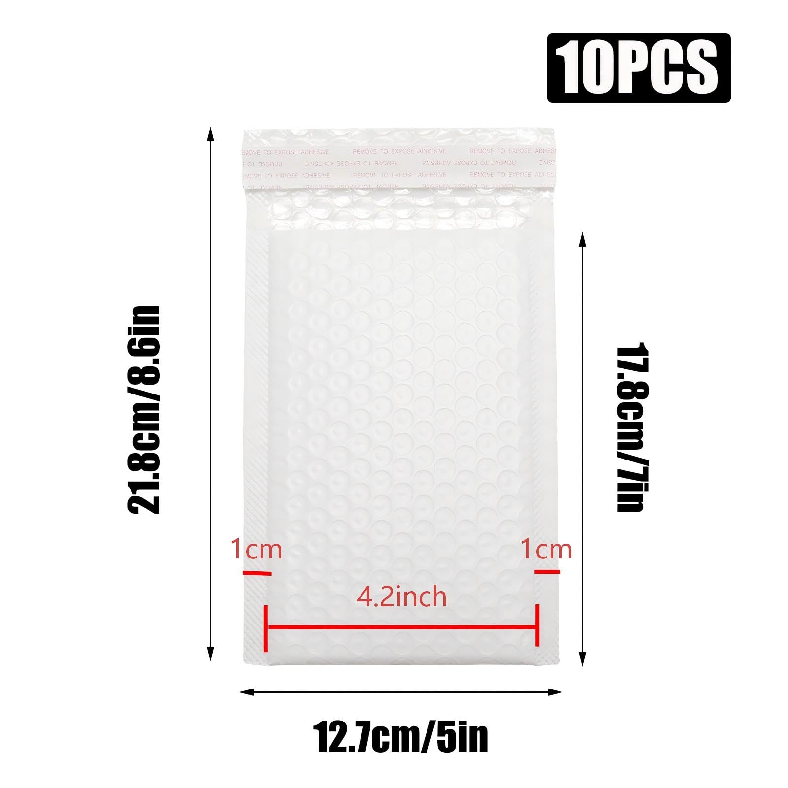 10 szt. 15 x 18 cm samoprzylepne samoprzylepne koperty bąbelkowe białe wodoodporne torby wysyłkowe do pakowania pocztowego