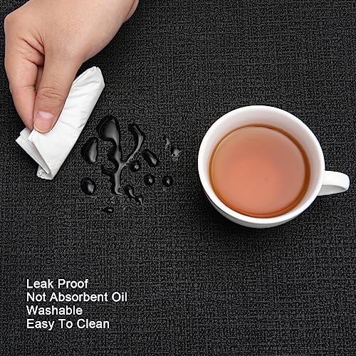 Myir JUN Leather Placemats and Coaster Set of 4 - Image 3
