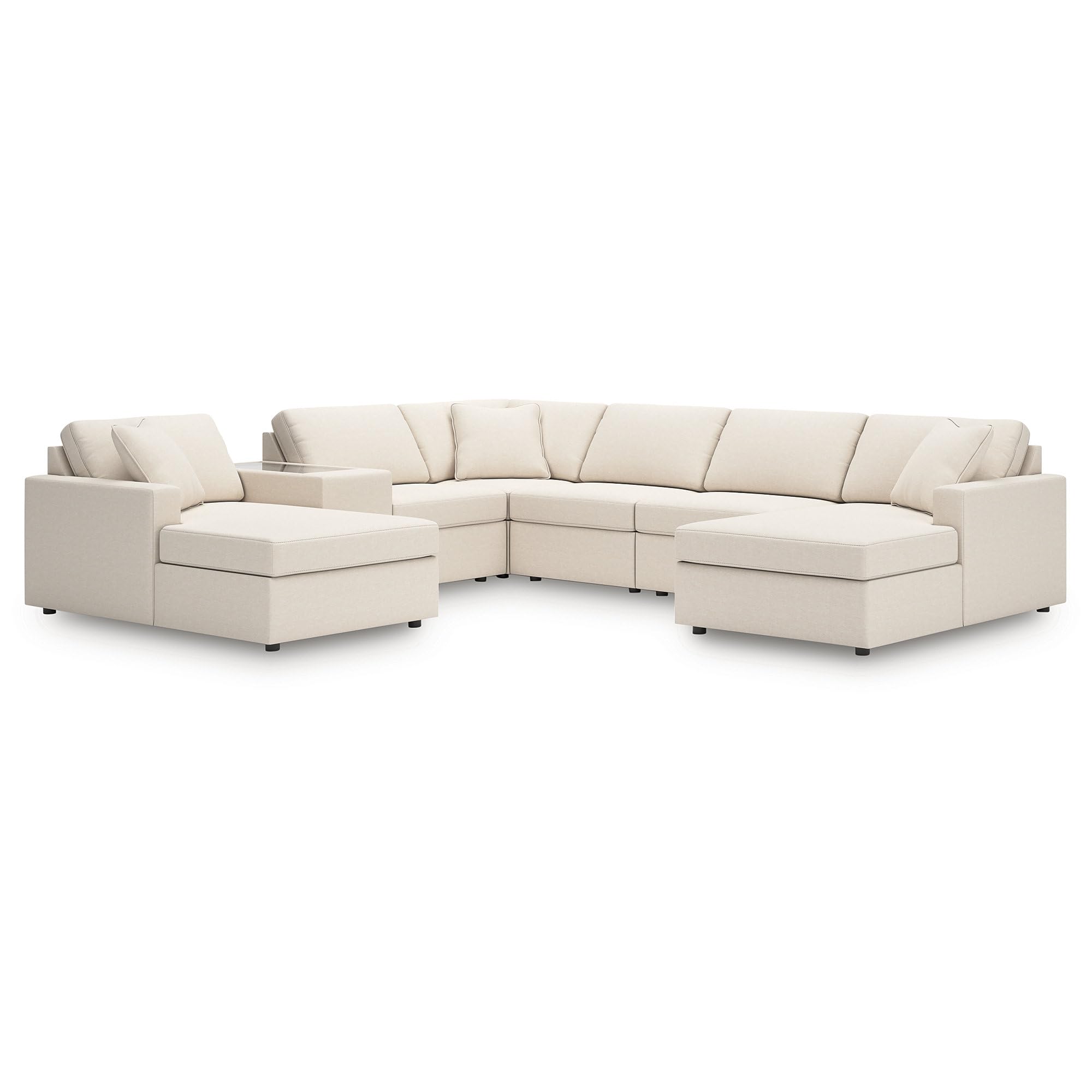 Signature Design by Ashley 7-Piece U Shaped Modular Sectional, Oyster