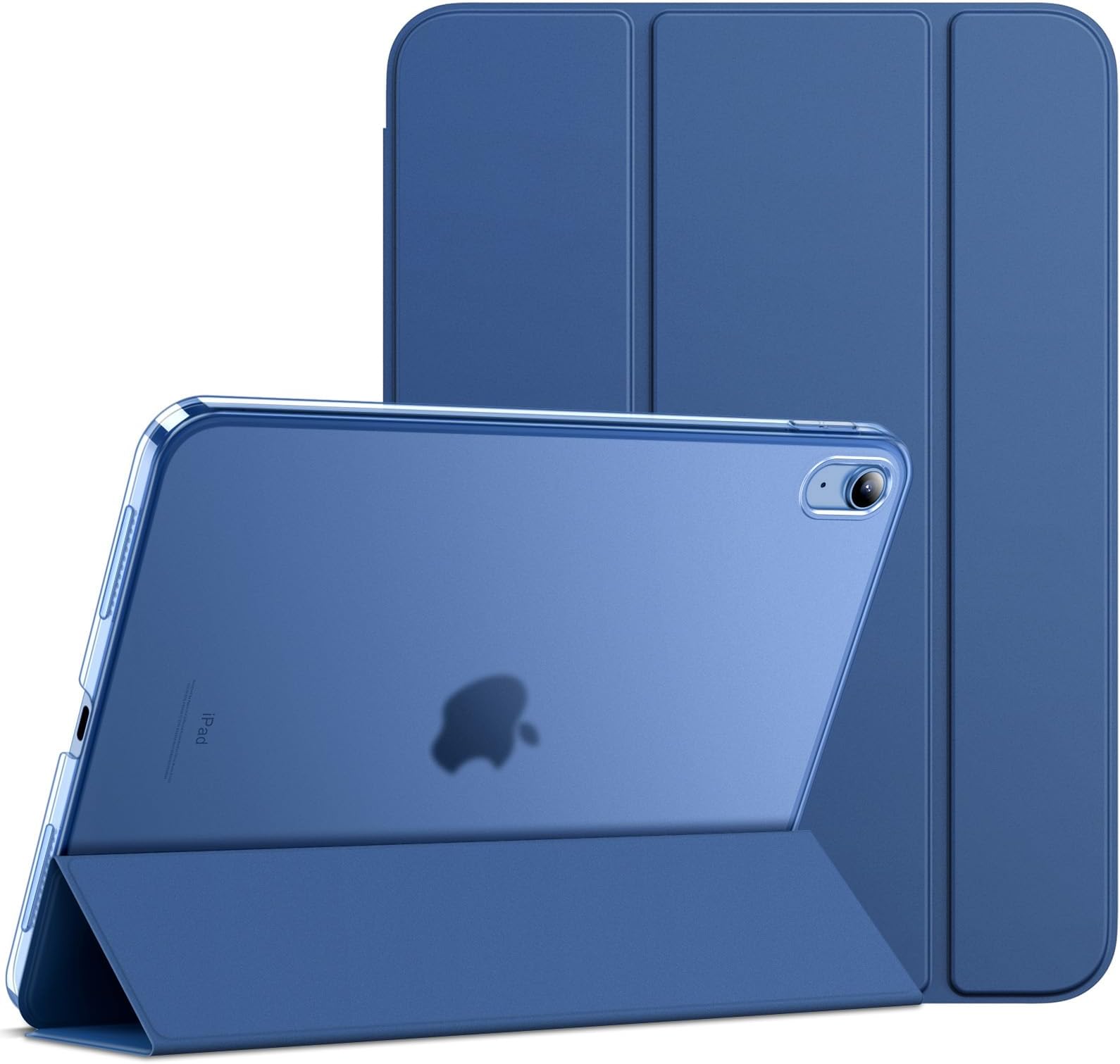 – JETech Case for iPad (A16) 11th Generation 11 Inch 2025 / iPad 10th Generation 10.9 Inch 2022, Slim Smart Cover with Hard PC Translucent Back, Supports Touch ID, Auto Wake/Sleep (Navy Blue)