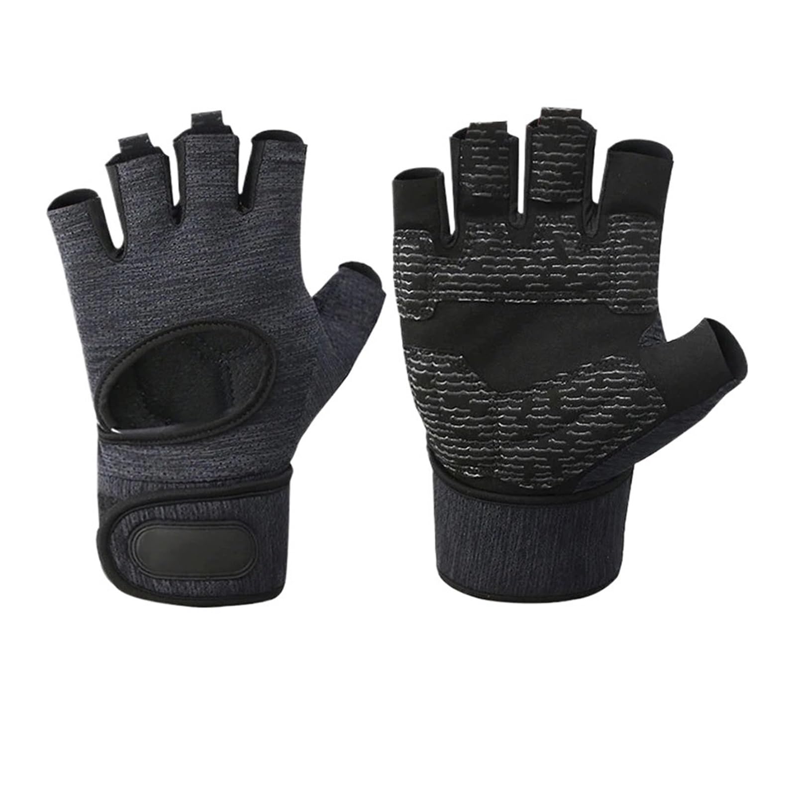 1 paio di guanti da palestra antiscivolo in silicone con mezze dita for bodybuilding, guanti da fitness for yoga, allenamento sportivo con manubri for sollevamento pesi