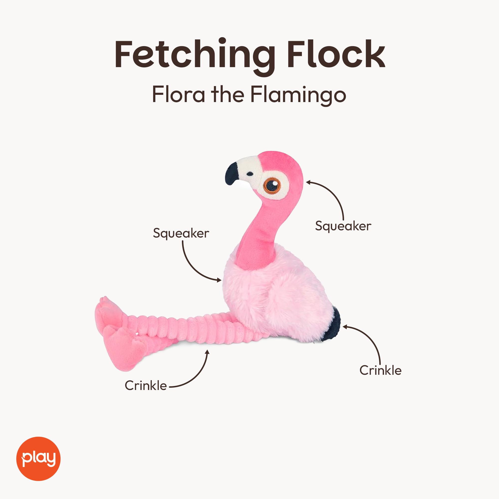 Amazon.com: P.L.A.Y. Cute Plush Dog Toys - Fetching Flock, Bird