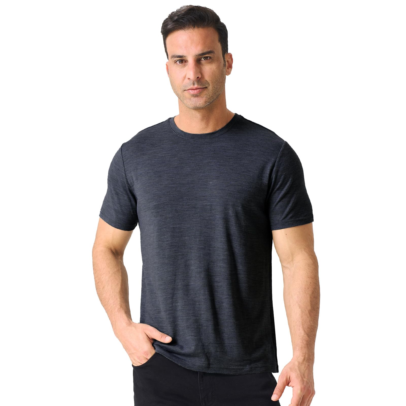 Merino Protect 100% Merino Shirt Herren Kurzarm Geruchsresistent Merinowolle Unterwäsche Leicht Wandern Reisen T-Shirt