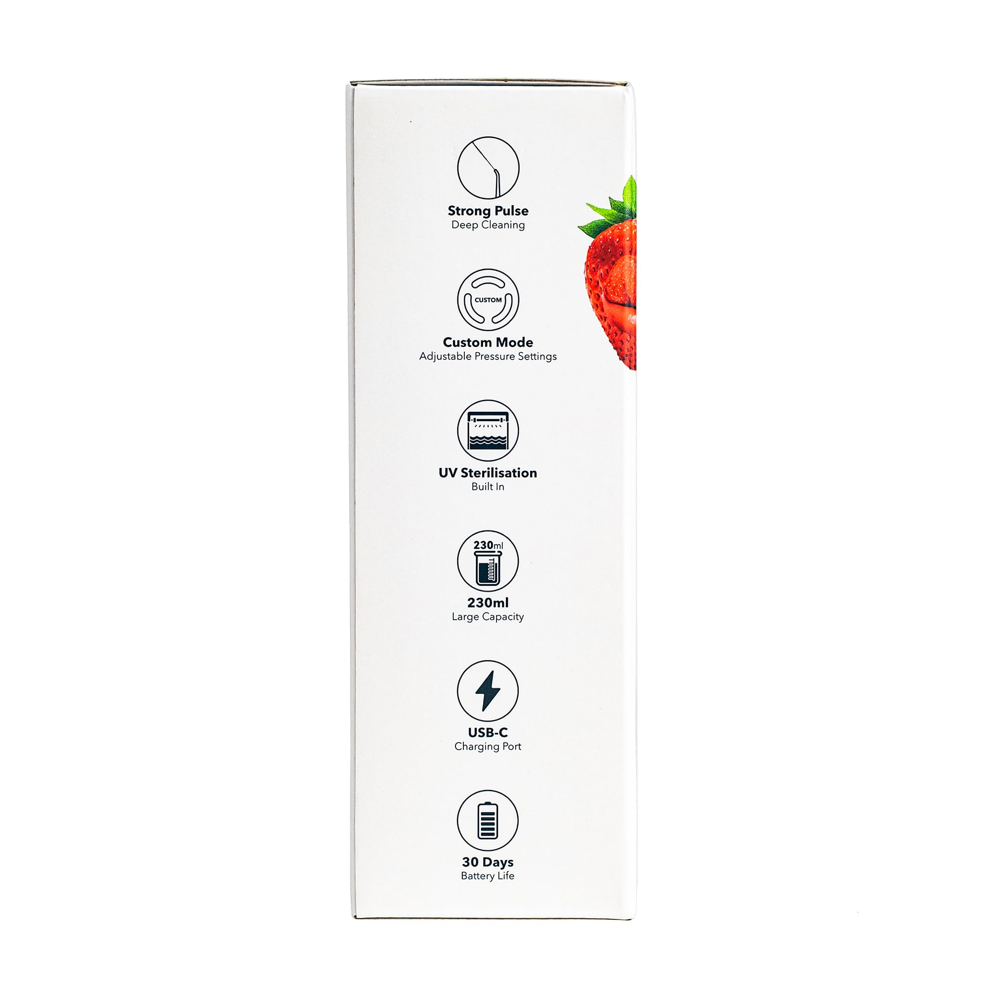Whites Beaconsfield Idropulsore Dentale Portatile Elettrico Bianco con Serbatoio da 230 ml - Irrigatore Orale con Modalità Regolabili - Pulitore Denti ad Acqua per Gengive Sensibili - Ricaricabile