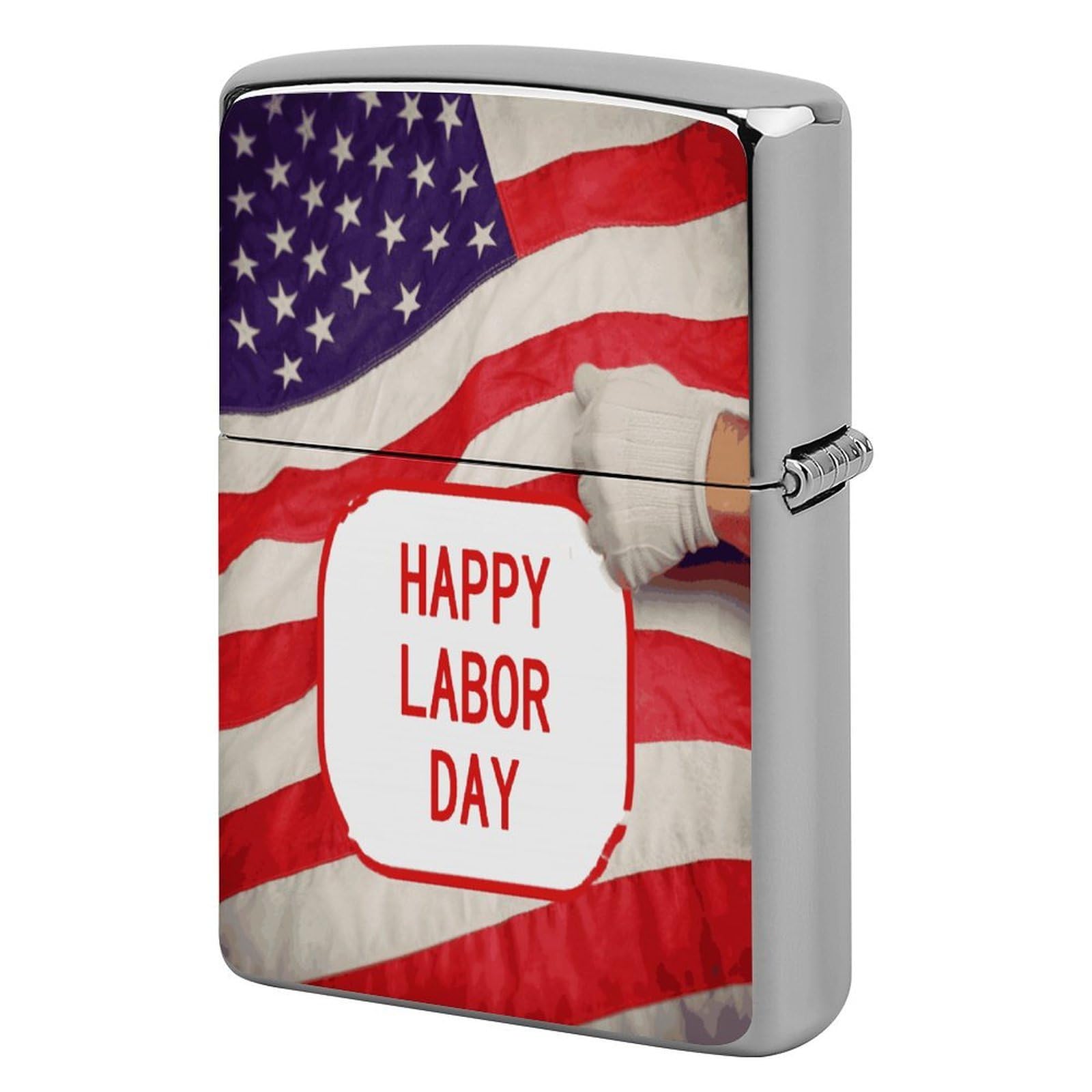 Btcowzrv Style Happy Labor Day Metal Lighter Case Sleeve Cover Holder