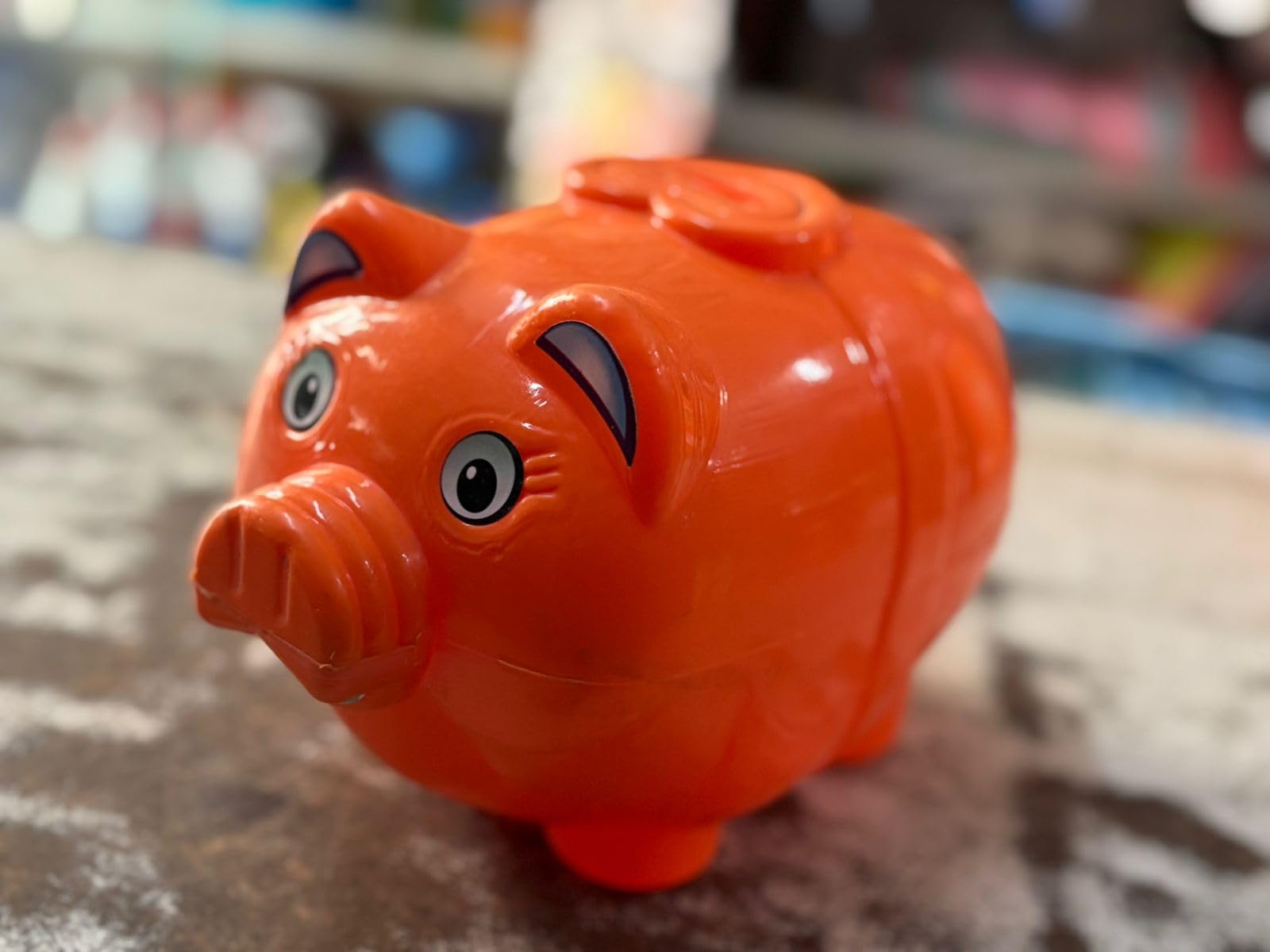 Rashi Medium Size Realistic Plastic Piggy Bank | Gullak | Coin Bank| Deposit Box | Money Bank | Piggy Theme | Without Unlock (Color red, Blue, organe)