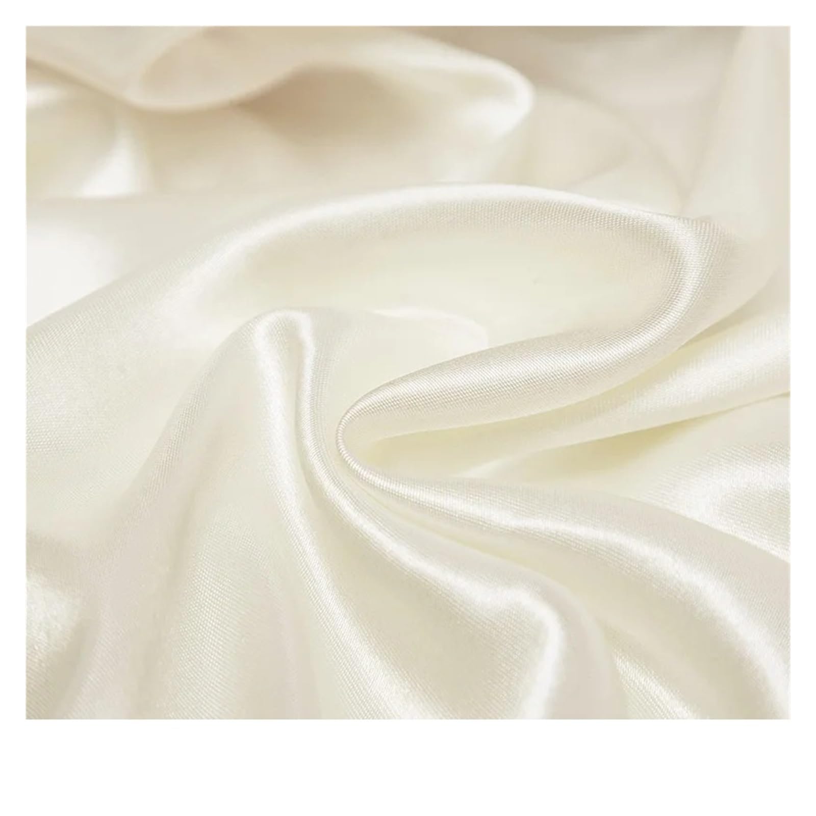 Satin Fabric Lining Soft and Shiny Silk-Like Material,for Clothing, Garments, DIY Craft, Wrapping(Color01,50X150cm)