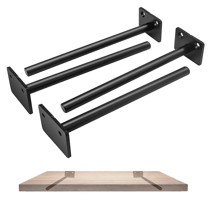 Buy 4 Pcs 8" Floating Shelf Brackets, TechKen Invisible Solid Steel