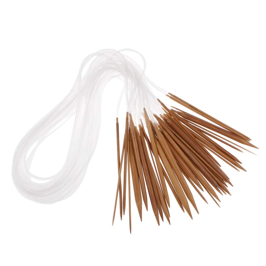 LOOM TREE® 18 Sizes Bamboo Circular Knitting Needles Set with Plastic Tube 2-10mm 100cm-image-21