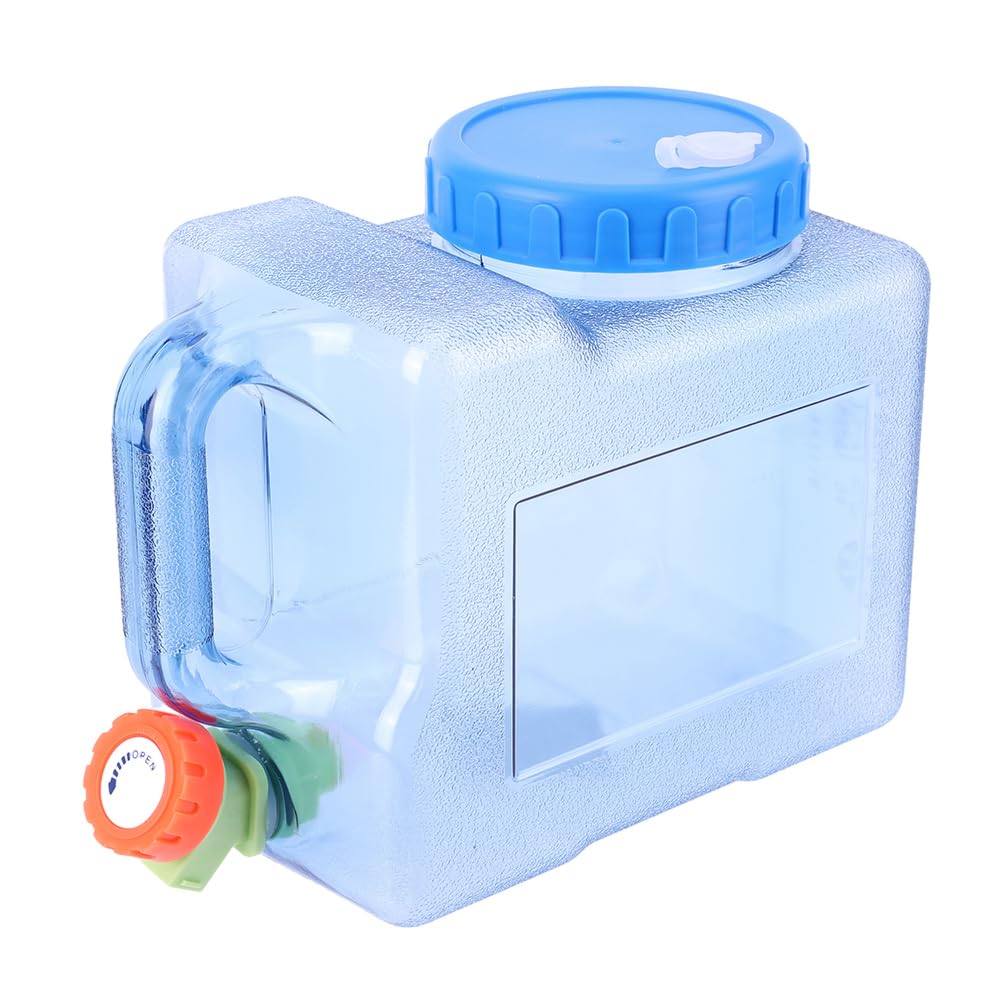 Orgonite Water Storage Containers, Camping Water Container, Portable Water Tank with Faucet Camping Bucket with Tap Water Jug with Spigot BPA Free Emergency Water Storage (Blue-3L)