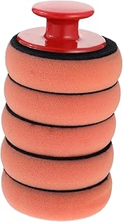 FAVOMOTO 5 Peças Ferramenta De Polimento Almofada De Cera Com Aplicador De Alça Almofadas De Limpeza Carros Carros Aplicador De Cera De Carro Almofadas De Polimento Para Carros Aplicador